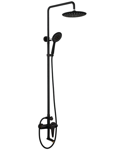 Душевая система ПСМ-301-8 STEEL НЕРЖ.СТАЛЬ AISI-304 тип См-ВДшОРНТрА Черный-бронза