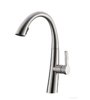 Смеситель для кухни ПСМ-300-9 STEEL НЕРЖ.СТАЛЬ AISI-304 с выдвижной лейкой тип См-МОЦБИвА