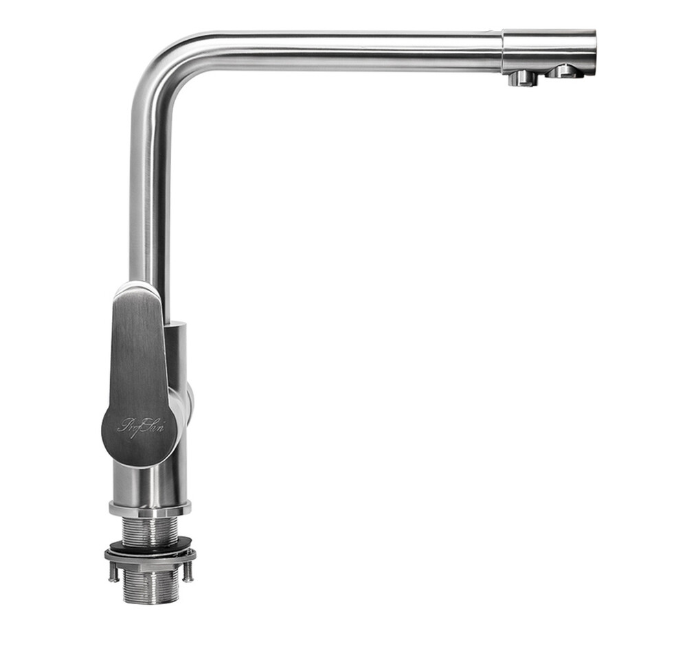 Смеситель для кухни ПСМ-300-22 STEEL НЕРЖ.СТАЛЬ AISI-304 с подключением фильтра тип См-МОЦБА