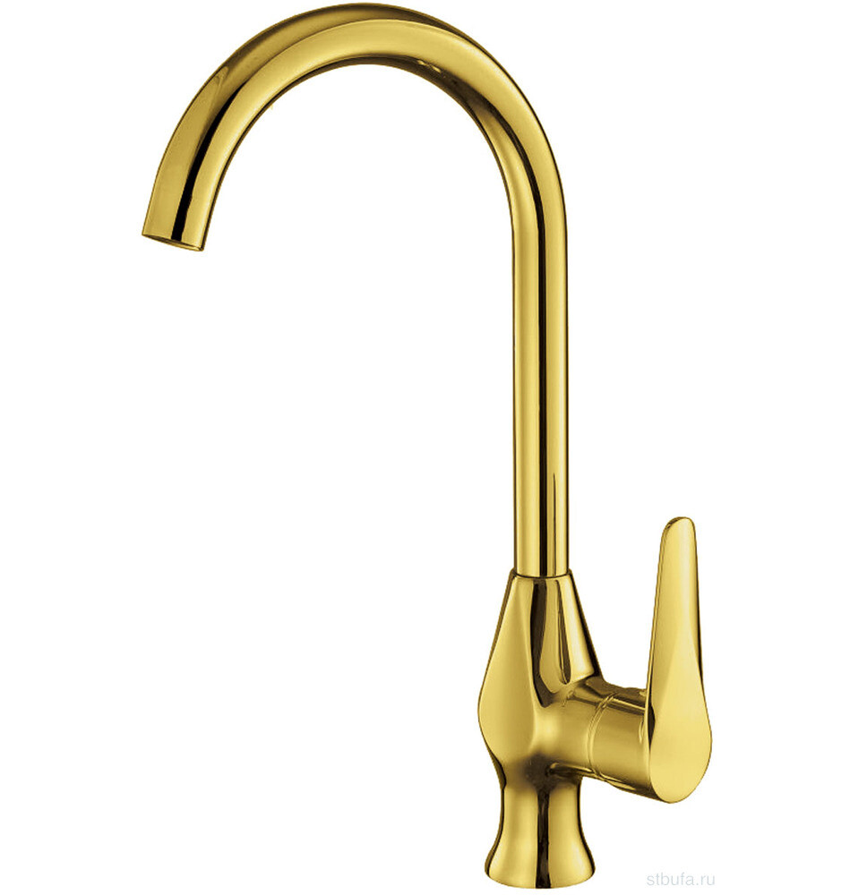 Смеситель для кухни боковая ручка ПСМ 303-3 STEEL НЕРЖ.СТАЛЬ AISI-304 тип См-МОЦБА Золото