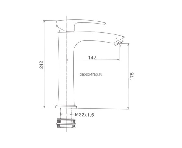 G1007-78 Смеситель Тюльпан GAPPO шар. d-35 