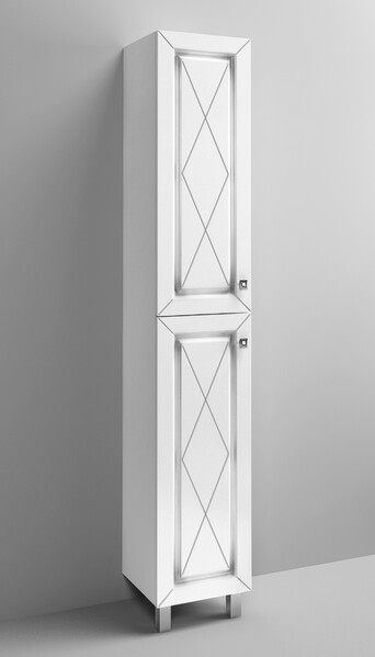 Пенал SANTREK HOME "Винтаж" (Белый с патиной) 2 двери Левый 350х1900х325