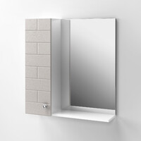 Зеркало-шкаф SANTREK HOME "Стоун-70" (Капучино) 1 дверь 700х670х170
