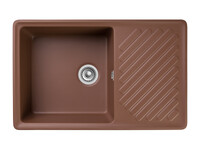 Мойка GRANFEST QUARZ-52 1 чаша+ крыло 760х480 (ТЕРРАКОТ) (без сифона)