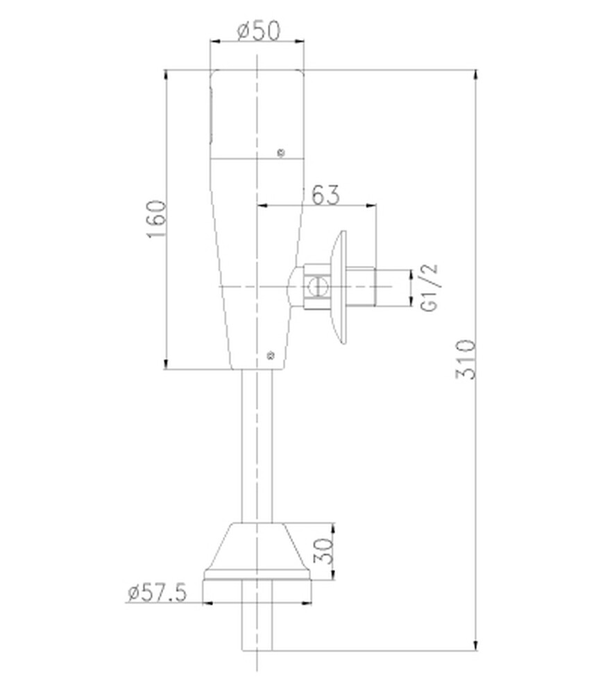 LM4654CE Project Смывное устройство для писсуара сенсорное, хром LEMARK