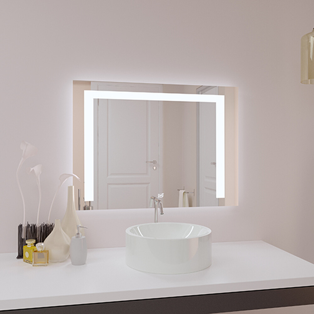 Зеркало SANTREK HOME с LED подсветкой "ЛУНА" 600х600мм