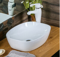 800-320352 / А500В Фигурный умывальник накладной 505х385х135 MELANA