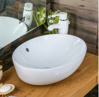 800-320314 Фигурный умывальник накладной 600х400х200 MELANA 