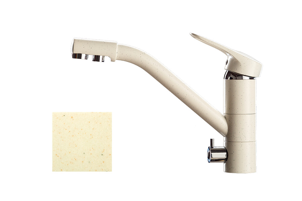 Смеситель Кухня GRANICOM 013 излив с подключением питьевой системы (колорадо), 40 картридж