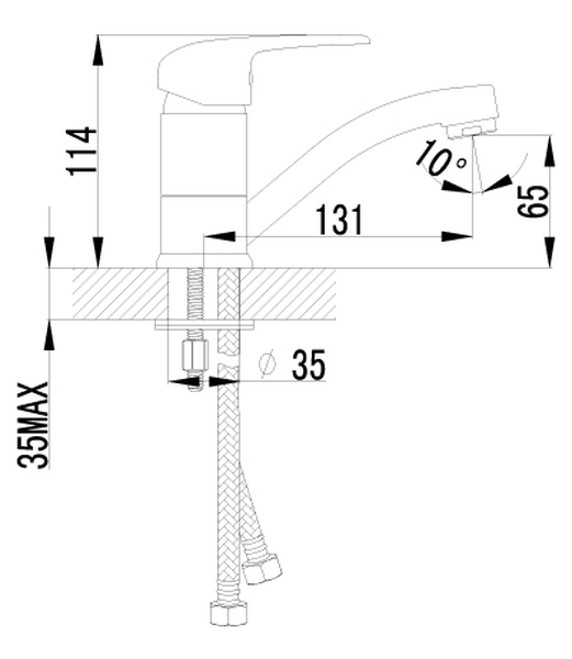 LM3307C Pramen Смеситель для умывальника с поворотным изливом, хром LEMARK