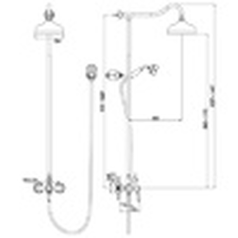 LM4860B Villa Смеситель для ванны, Тропич. дождь, 1-функ. лейка, бронза LEMARK