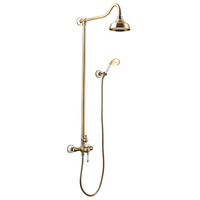 LM4860B Villa Смеситель для ванны, Тропич. дождь, 1-функ. лейка, бронза LEMARK