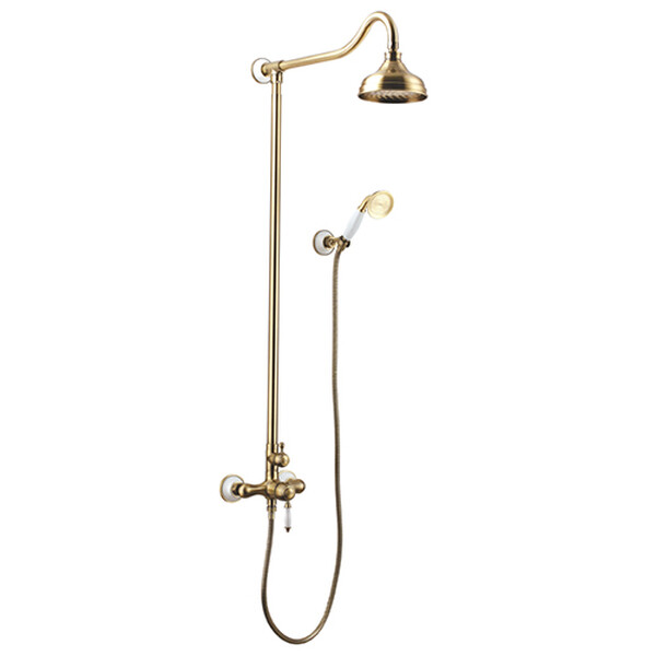 LM4860B Villa Смеситель для ванны, Тропич. дождь, 1-функ. лейка, бронза LEMARK