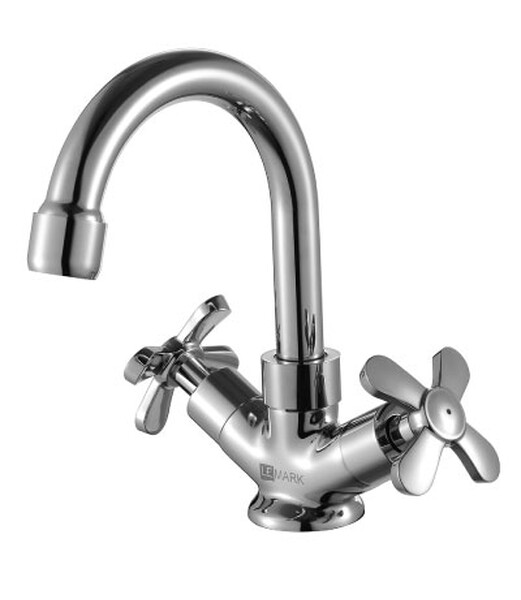 LM6547C Partner Смеситель для кухни двуручный, с поворотным изливом, хром LEMARK
