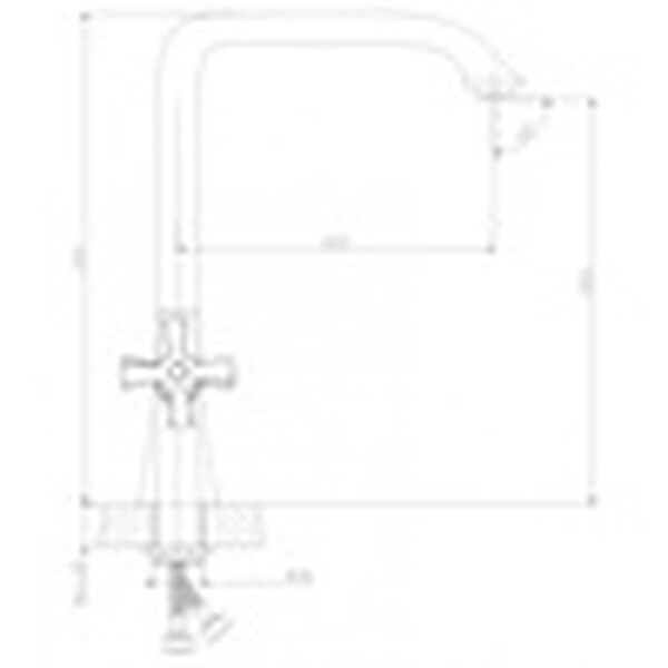 Смеситель Кухня 1/2 м/к Г-образ излив, на гайке, хром ROSSINKA Z02-70U