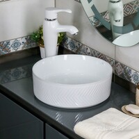 800-78433/320339 Фигурный умывальник накладной 360х360х120 MELANA 