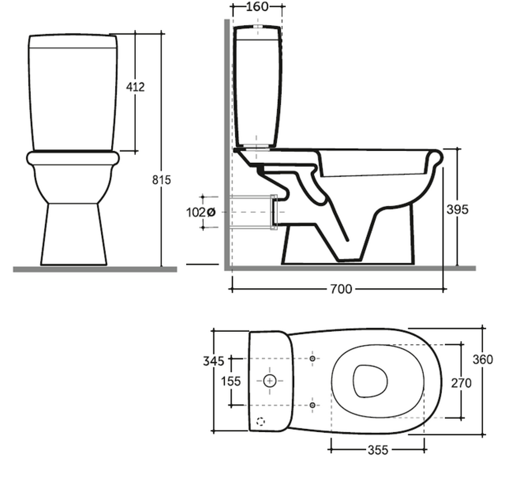Унитаз-компакт "АРЕЦЦО" белый (сид.Дюро-пласт,Soft-Close) 2-режимн.г/в) КЕРАМИН 460932 *