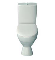 Унитаз-компакт "ТОЛЕДО" БЕЛЫЙ (1-режим. сид.пластик, косой выпуск) МС КЕРАМИН 467387