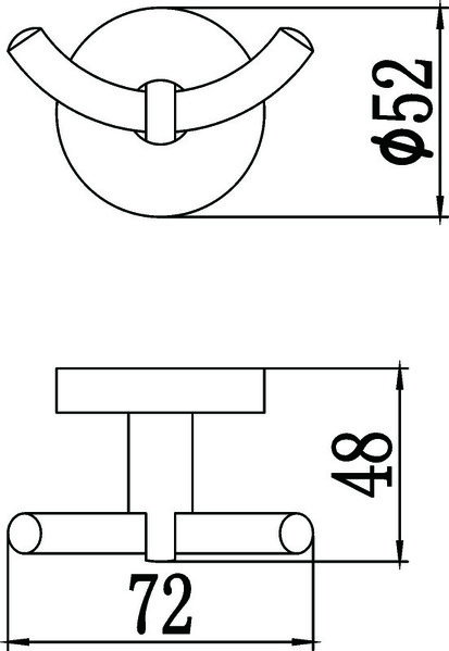 S-008754 Крючок двойной SAVOL***