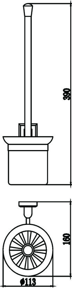 S-009594 Туалетный ёршик с настенным держателем Хром SAVOL