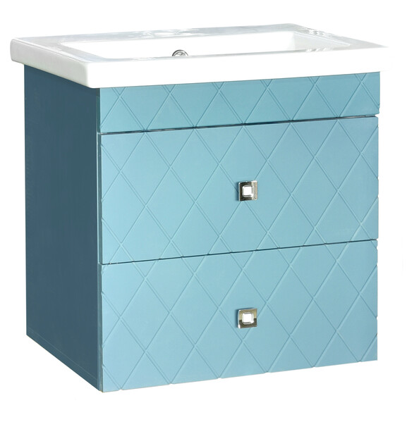 Подстолье подвесное SANTREK HOME "Аквамарин-50" (Софт Бриз) 2 ящика под умывальник "Como-50" 500х480х380