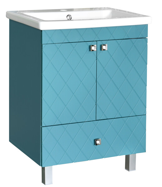 Подстолье SANTREK HOME "Аквамарин-60" (Софт Бриз) 2 двери 1 нижний ящик под умывальник "Como-60" 600х780х430