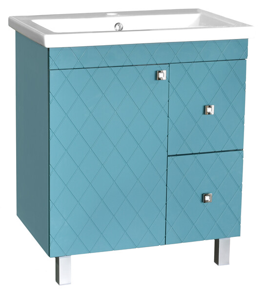 Подстолье SANTREK HOME "Аквамарин-70" (Софт Бриз) 1 дверь 2 ящика под умывальник "Como-70" 700х780х430