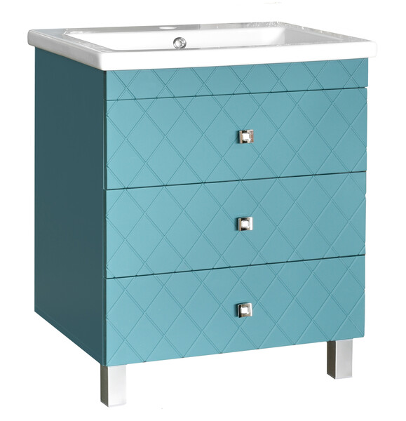 Подстолье SANTREK HOME "Аквамарин-80" (Софт Бриз) 3 ящика под умывальник "Como-80" 800х780х430