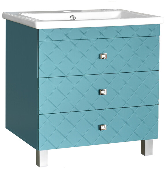 Подстолье SANTREK HOME "Аквамарин-90" (Софт Бриз) 3 ящика под умывальник "Como-90"/ "Paola Mario 90" 900х780х430