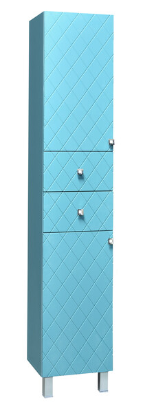 Пенал SANTREK HOME "Аквамарин" (Софт Бриз) 2 двери 2 ящика Левый 350х1900х325