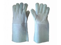 Краги спилковые пятипалые (защита от мех повреждений, повышенной тем-ры, износотойкие)СЕРЫЕ