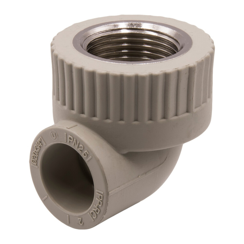 Уголок комб. вн 20х3/4'' VRT® СЕРЫЙ (Россия)