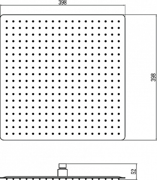 S-00F16 Верхняя лейка 40смх40см квад. SAVOL