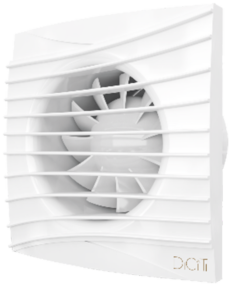 Вентилятор ERA DICITI D125 SILENT 5C канальный осевой вытяжной с обратным клапаном, декоративная решетка