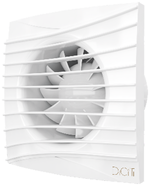 Вентилятор ERA DICITI D125 SILENT 5C канальный осевой вытяжной с обратным клапаном, декоративная решетка