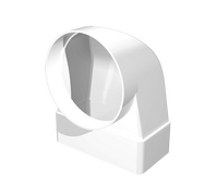 Соединитель угловой 90* плоск. воздуховода с фланц.воздухораспред. ERA 55х110 / D100 (511СК10ФП)