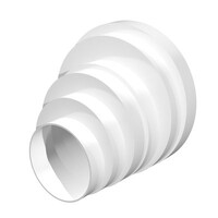 Соединитель круглых каналов эксцентриковый.D160/150/125/120/100/80  пластик (ПУ16.15.12.5.12.10.8))