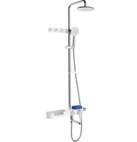 G2467 Душевая система GAPPO с верхним душем, смесителем (бел/хром)