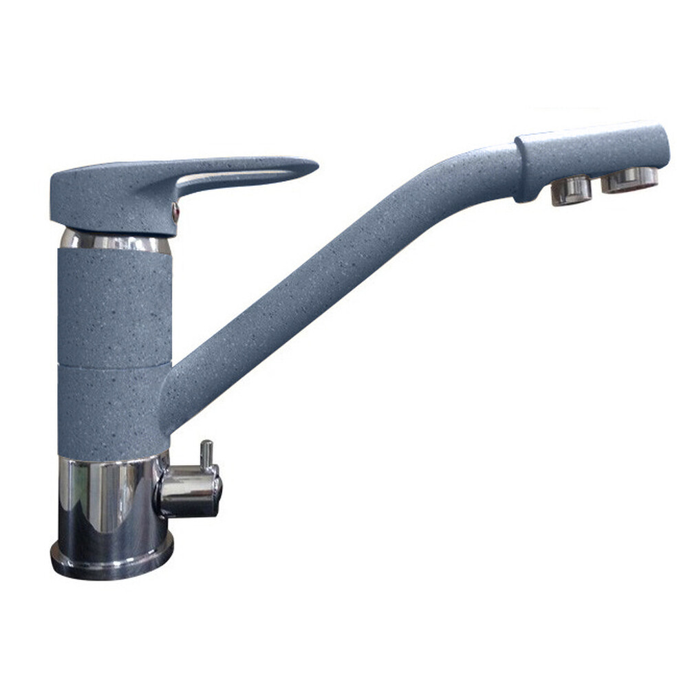 Смеситель Кухня GRANFEST  (2624-1) d=40 с краном пить.воды  (графит)