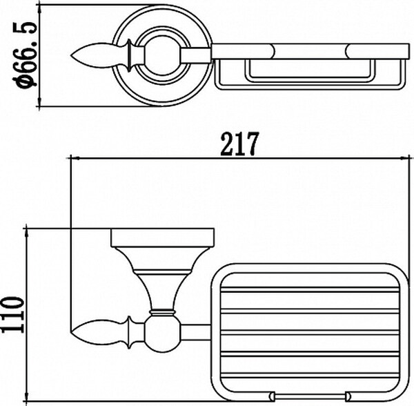 S-006832A Мыльница реш/Хром SAVOL