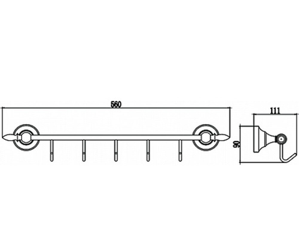 S-006875A Планка с клю. 5-й/Хром SAVOL