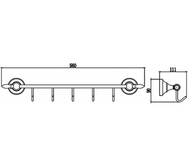 S-006875A Планка с клю. 5-й/Хром SAVOL