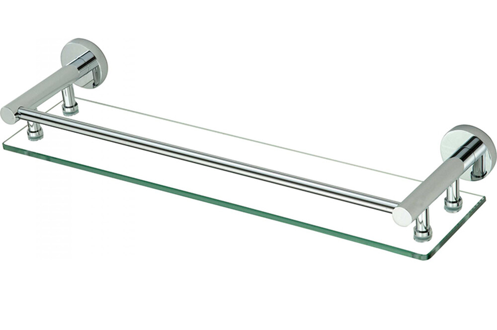 S-508791Полка прямая (стеклянная) 50 см Хром SAVOL ***