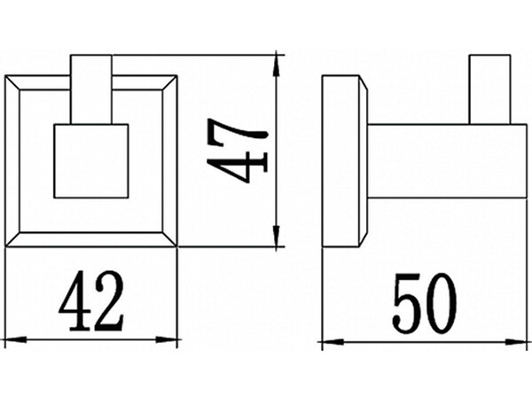 S-009553 Крючок один/Хром SAVOL