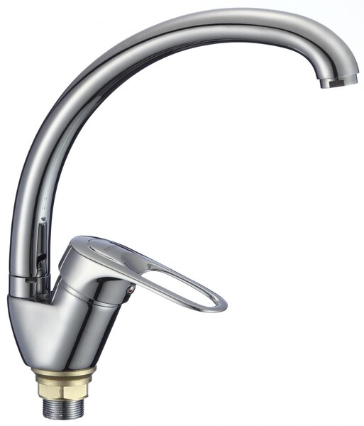 FM4104 Смеситель Кухня Fmark шар. d 40 на гайке, бок.ручка Хром