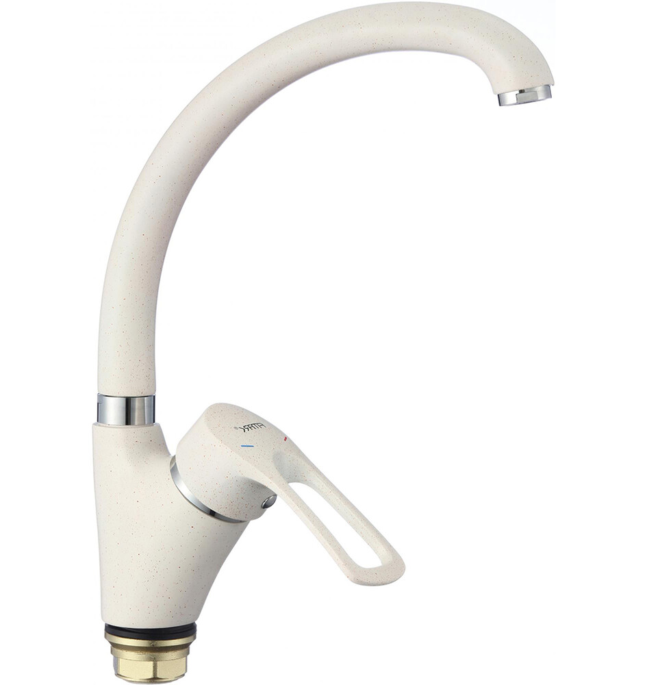 FM4166W Смеситель Кухня Fmark шар. d на гайке, бок.ручка Белый