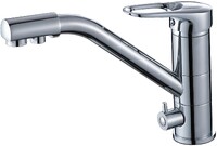 S-L1321 Смеситель Кухня под фильтр питьевой воды, на шпильке, шар.d 40, Хром