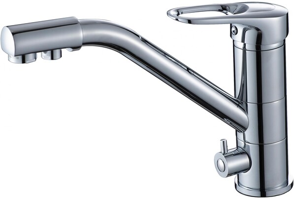 S-L1321 Смеситель Кухня под фильтр питьевой воды, на шпильке, шар.d 40, Хром