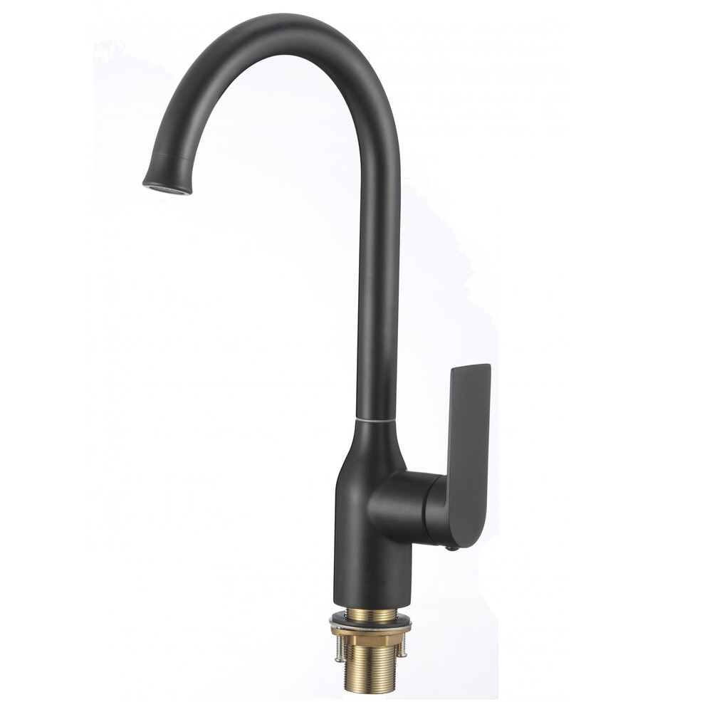 S-601816H Смеситель Кухня SAVOL шар.d 35  на гайке, Черный ***