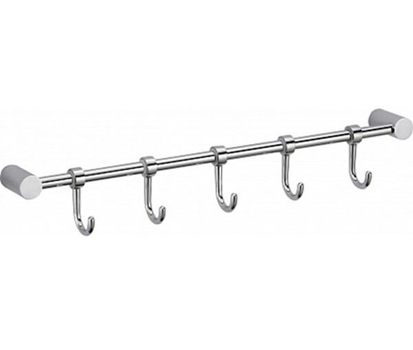 S-006205 Планка с крючками ( 5 крючков) Хром SAVOL